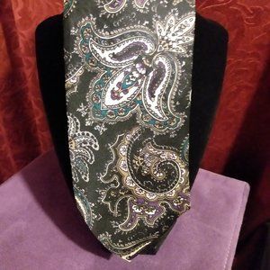 Robert Talbott || Black Paisley with purple & teal Tie